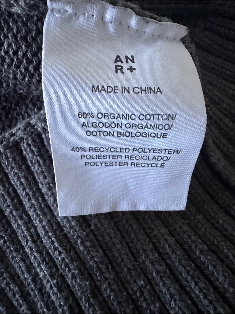 $298 Alp N Rock ANR+ Grey and Black Colorblock Organic Cotton Sweater Size XL - Picture 7 of 8